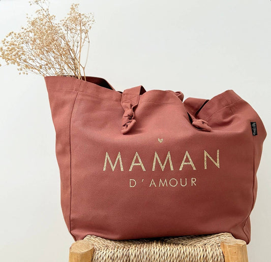 Sac cabas "Maman D'Amour" coloris Terrarosa