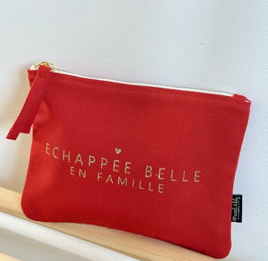 Pochette - Coloris Tangerine- Echappée Belle en Famille