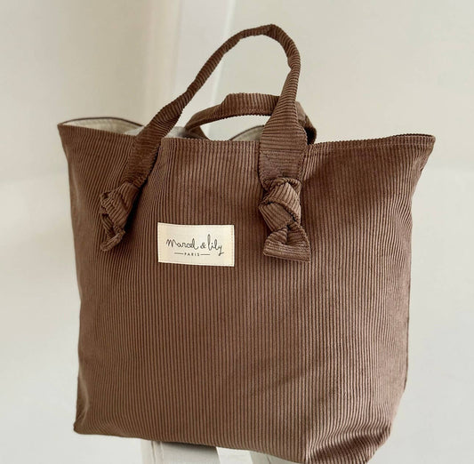 City Bag Velours - Caribou